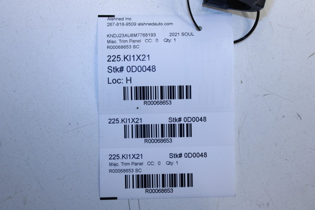 2020-2025 KIA Soul LX Center Right Side B-Pillar Lower Trim Cover 85845-K0000WK - Alshned Auto Parts