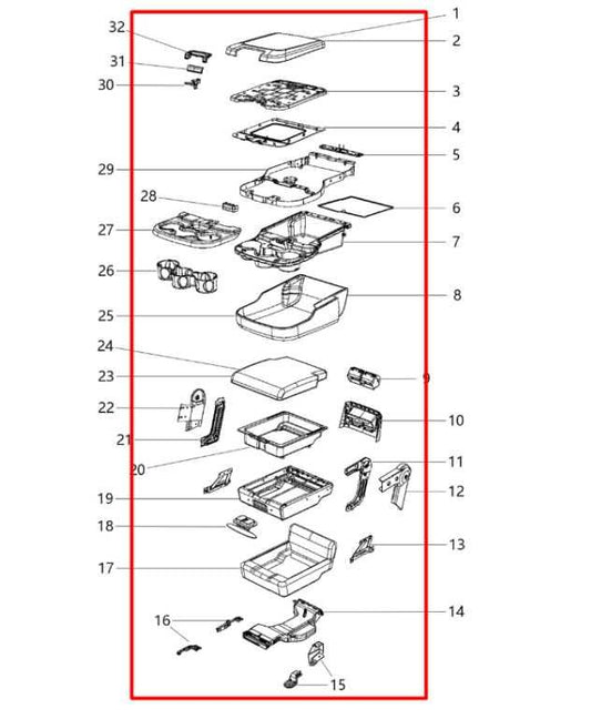 13-18 Ram 1500 Laramie Crew Cab Front Center Jumper Seat Console Complete *ReaD* - Alshned Auto Parts