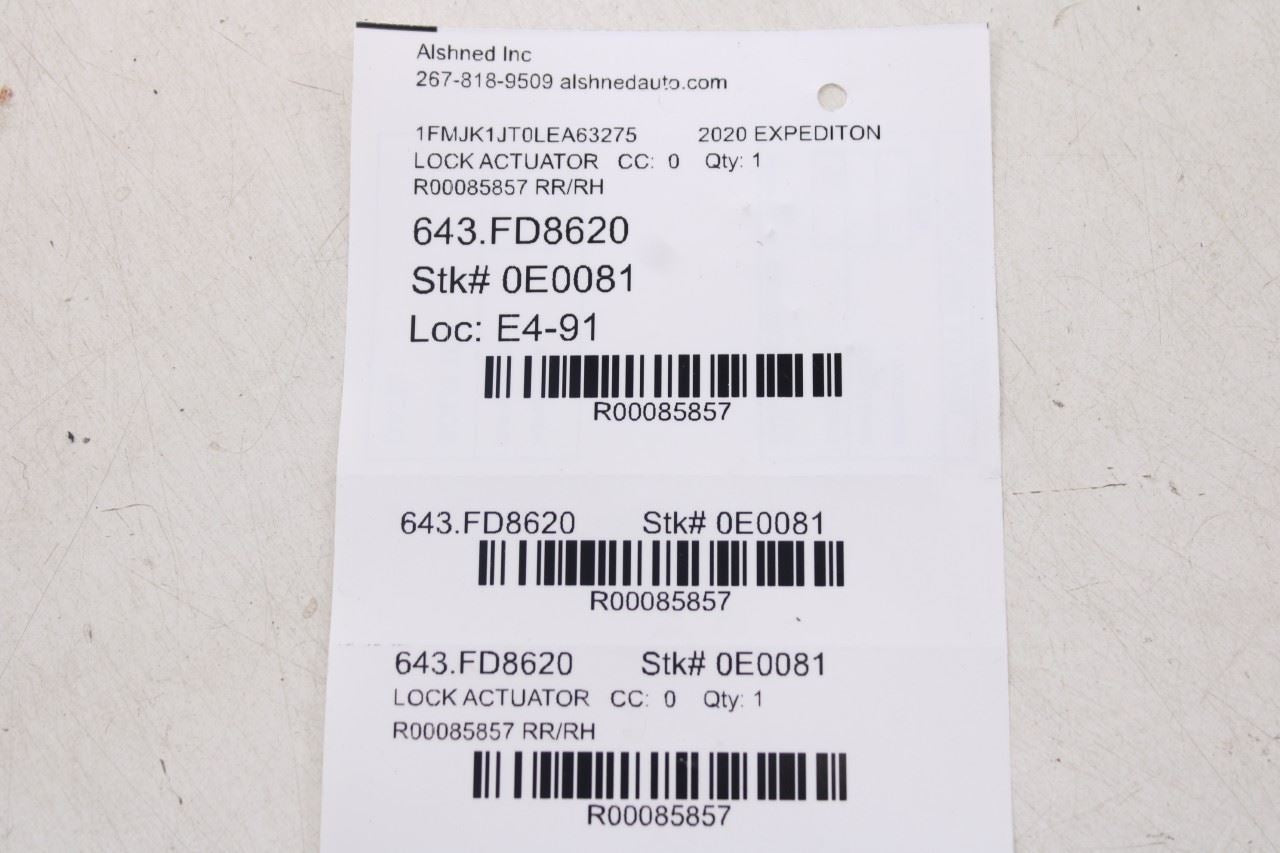 2018-2024 Ford Expedition Max XLT Rear Right Side Door Lock Latch Actuator13