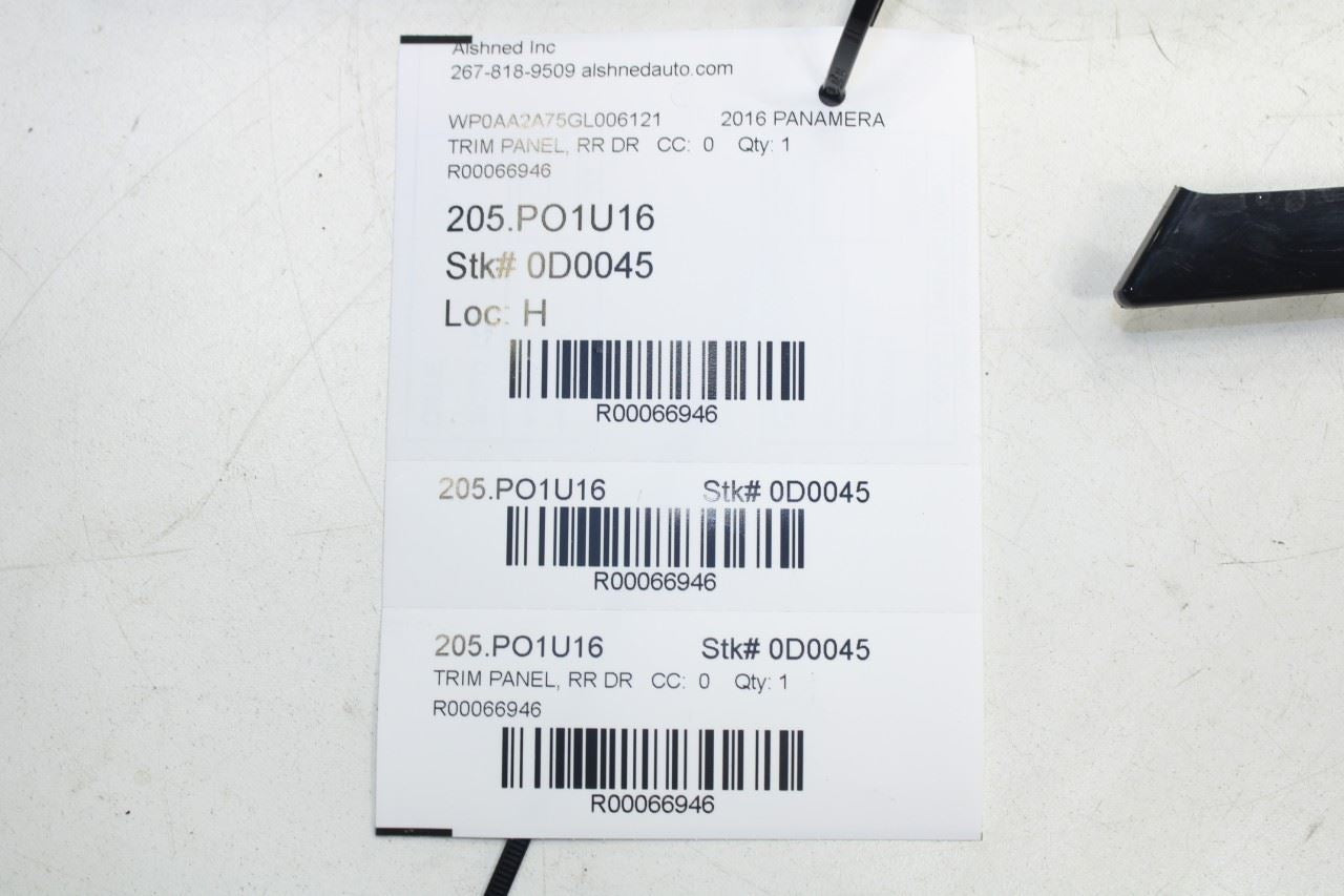 2014-2016 Porsche Panamera 4 Rear Left Door Lower Trim Molding 00249-792-80 OEM - Alshned Auto Parts