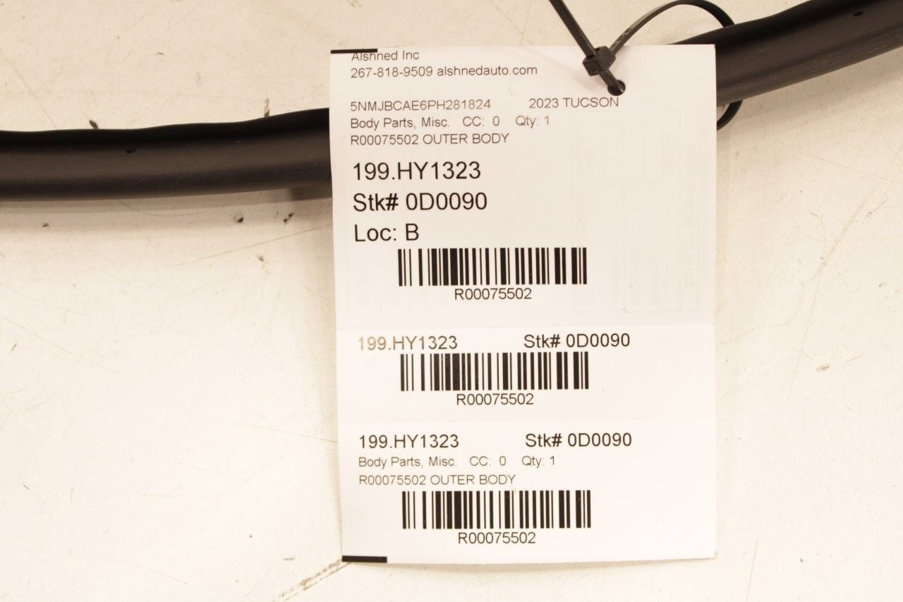 22-24 Hyundai Tucson SEL Rear Right Passenger Door Weatherstrip Seal 83140-CW000 - Alshned Auto Parts