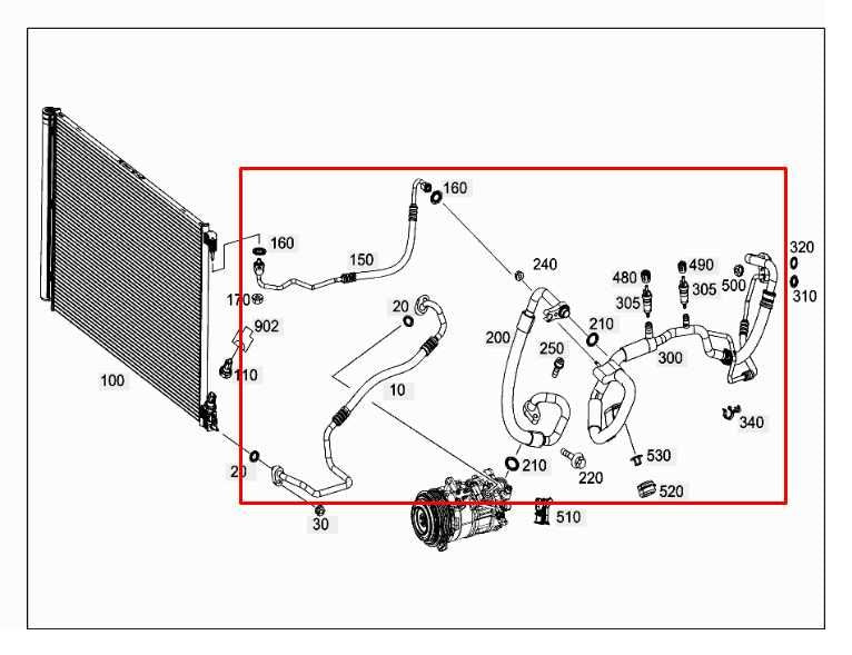 15-18 Mercedes-Benz C300 2.0L AC Conditioning Suction Liquid Discharge Line Set - Alshned Auto Parts