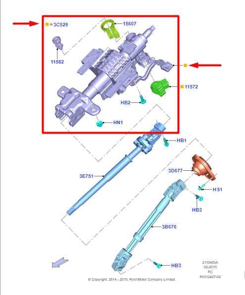 2015-2020 Ford F150 Steering Column Assembly FL34-3C529-BK OEM - Alshned Auto Parts