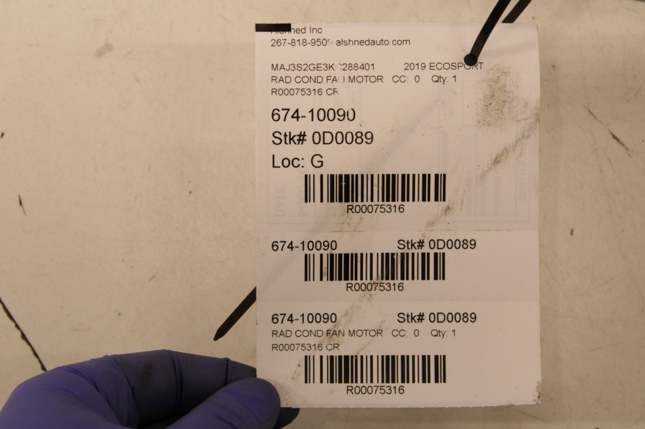 2018-2021 Ford EcoSport SE 1.0L FWD Radiator Cooling Fan Motor Assembly *ReaD* - Alshned Auto Parts