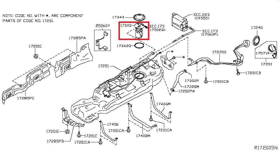2016-2020 Infiniti QX60 3.5L In Tank Fuel Pump Assembly 17040-9PJ0A OEM1