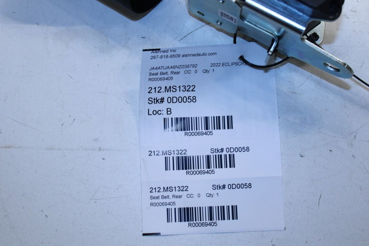 2022-25 Mitsubishi Eclipse Cross ES 1.5L Rear Center 2nd Row Seat Belt Retractor - Alshned Auto Parts