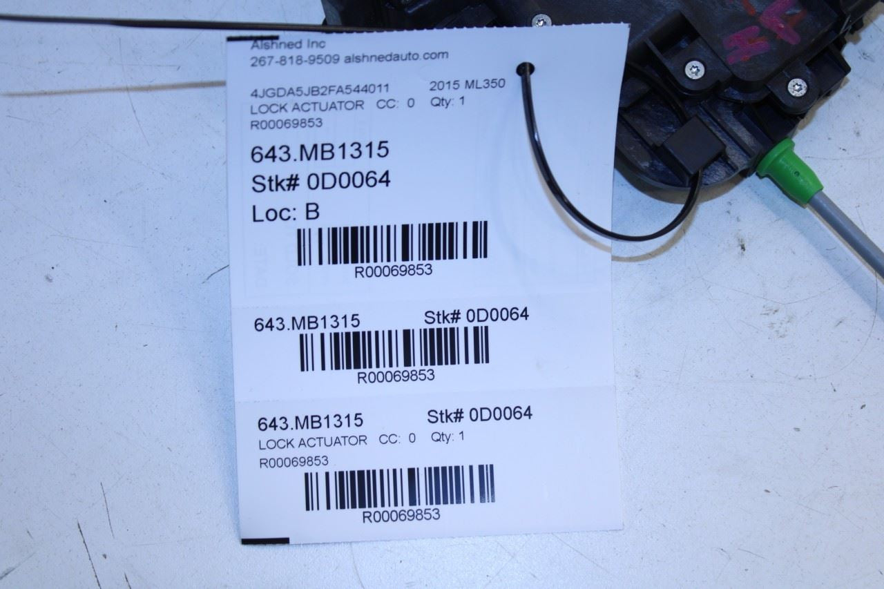 2006-2015 Mercedes-Benz ML350 Rear Left Door Lock Latch Actuator 099-730-09-35 - Alshned Auto Parts