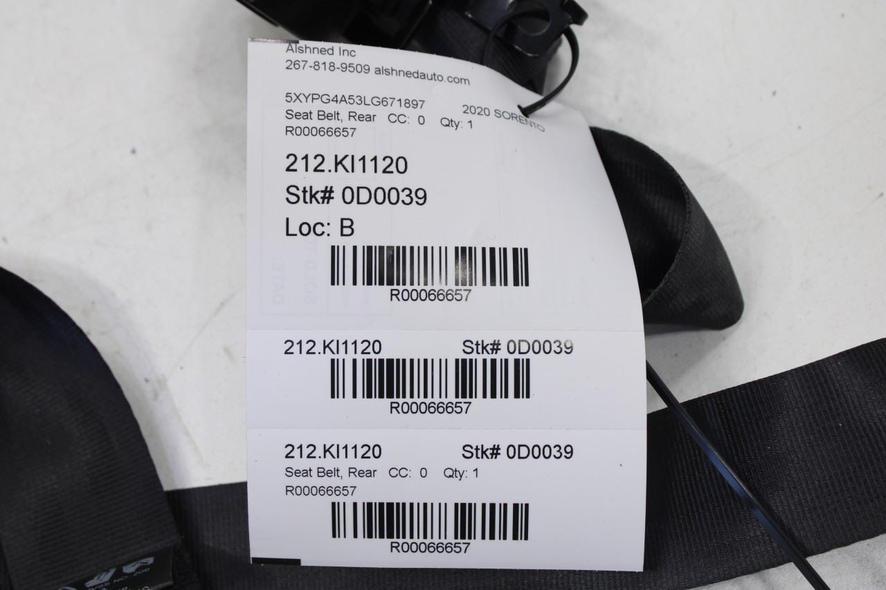 15-20 Kia Sorento LX 3.3L Rear Passenger Right Side 3rd Row Seat Belt Retractor - Alshned Auto Parts