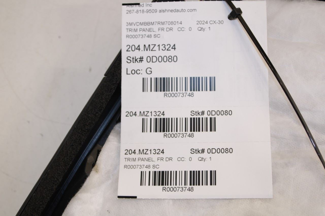 2024-25 Mazda CX-30 2.5 S Front Left Driver Door Trim Panel DGJ3-68-450B-02 OEM - Alshned Auto Parts