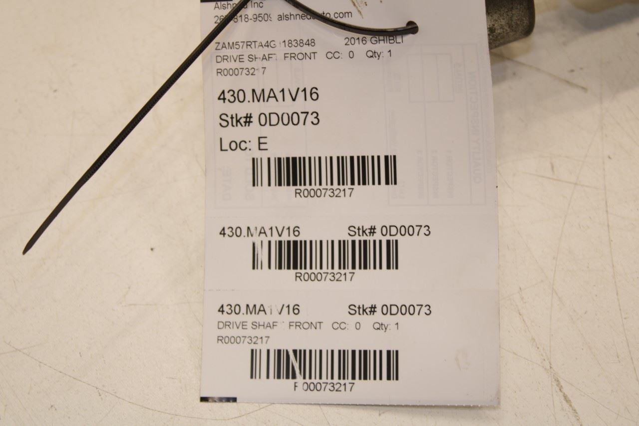 2014-2020 Maserati Ghibli S Q4 3.0L AWD Front Drive Shaft 670008548 OEM - Alshned Auto Parts