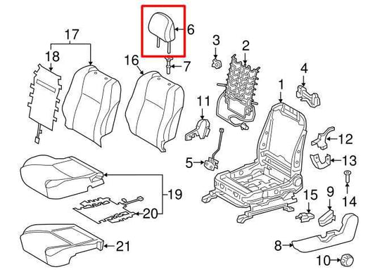 20-23 Toyota Tacoma Front Right Passenger Side Seat Headrest 71910-04471-C3 OEM - Alshned Auto Parts