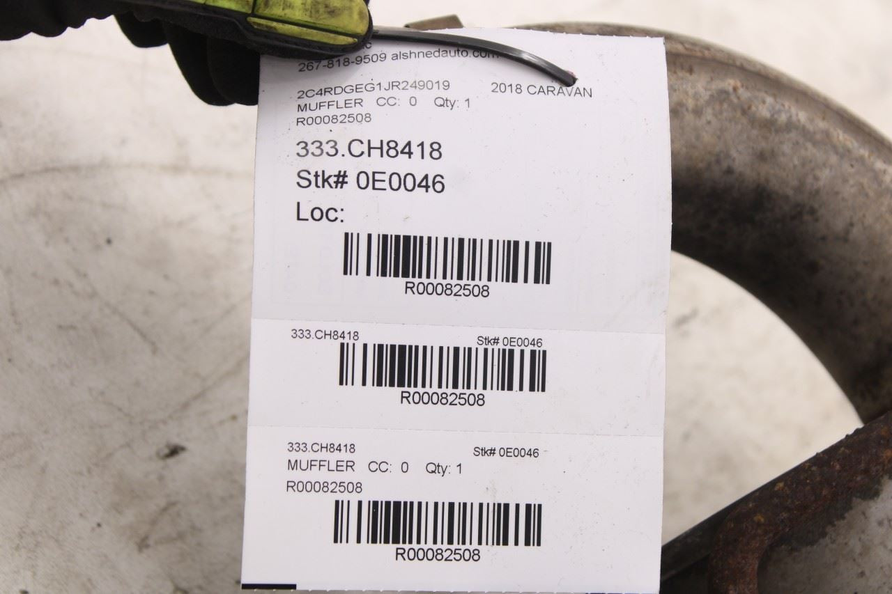 2011-2020 Dodge Grand Caravan GT 3.6L Exhaust System Center Muffler 68040540AH11