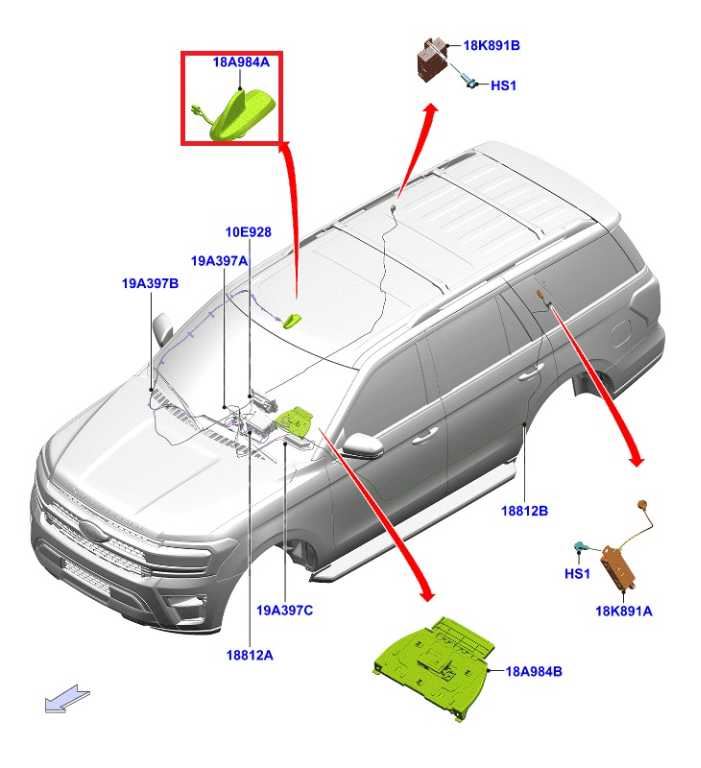 18-24 Ford Expedition Limited Roof Shark Fin Radio Antenna JL1T-19K351-BC *ReaD* - Alshned Auto Parts