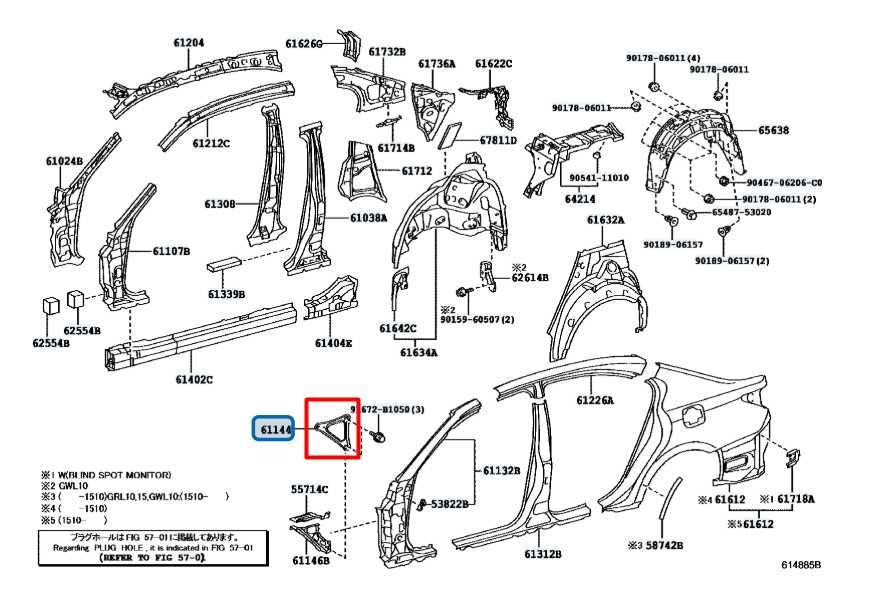 13-20 Lexus GS350 Front RH and LH Body A-Pillar Upper Reinforced Fender Brackets - Alshned Auto Parts