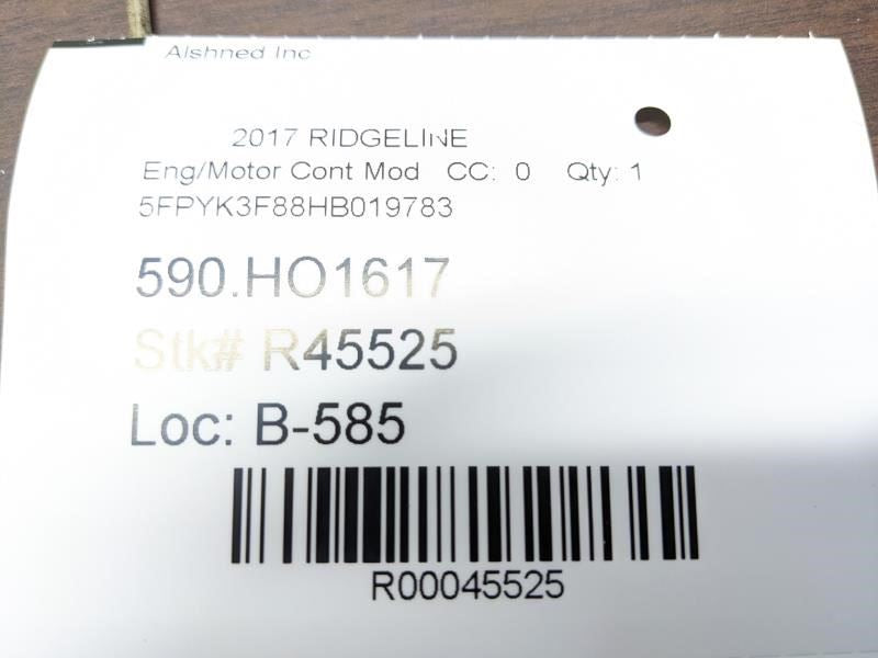 2017 Honda Ridgeline Engine Computer Control Module ECU ECM 37820-5MJ-A75 OEM - Alshned Auto Parts