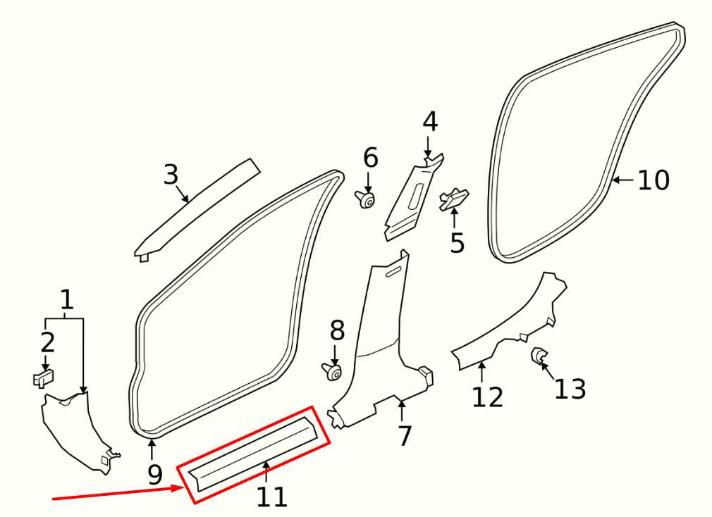 19-24 Nissan Altima SL Front Right Sill Scuff Kick Plate Trim Panel 769B4-6CA0A - Alshned Auto Parts