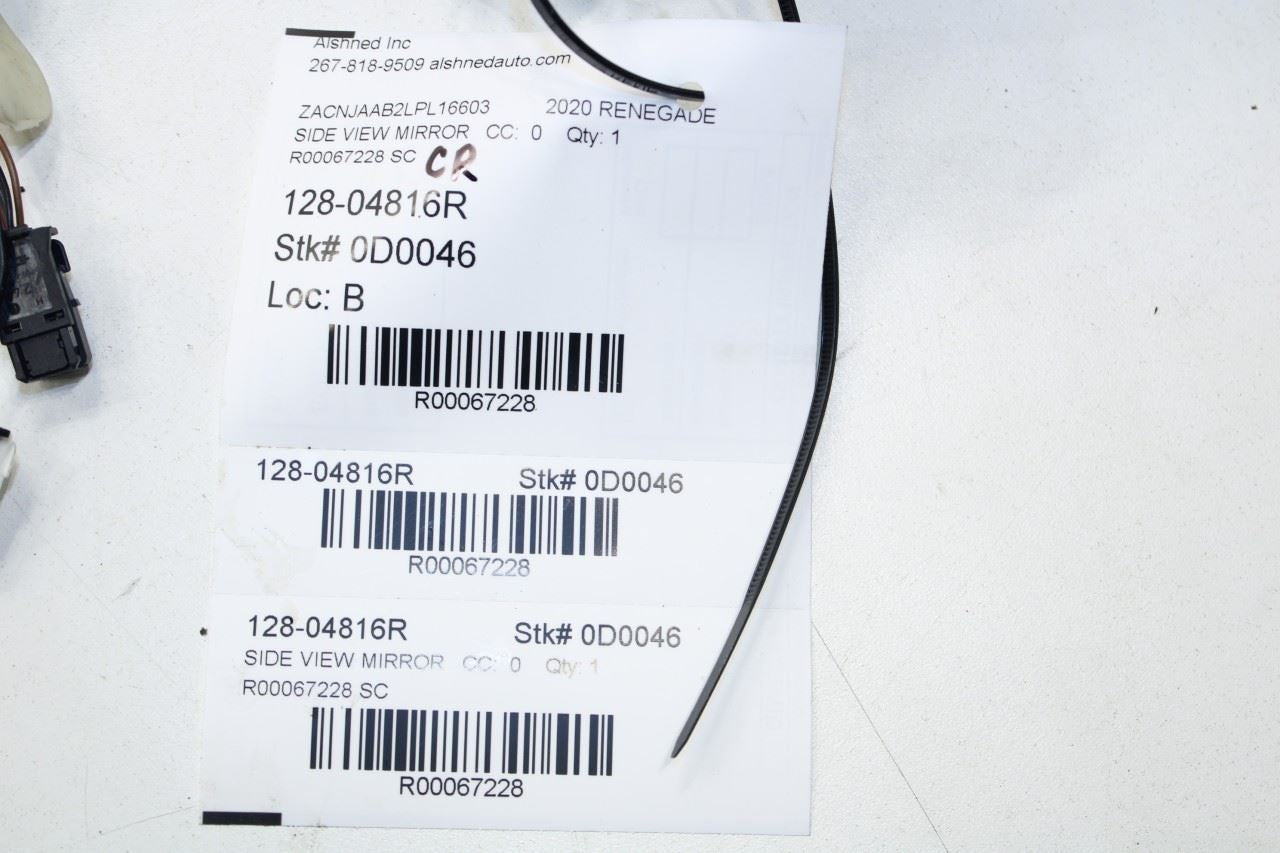 15-20 Jeep Renegade Sport 2.4L FWD Passenger Right Side Rear View Mirror *ReaD* - Alshned Auto Parts
