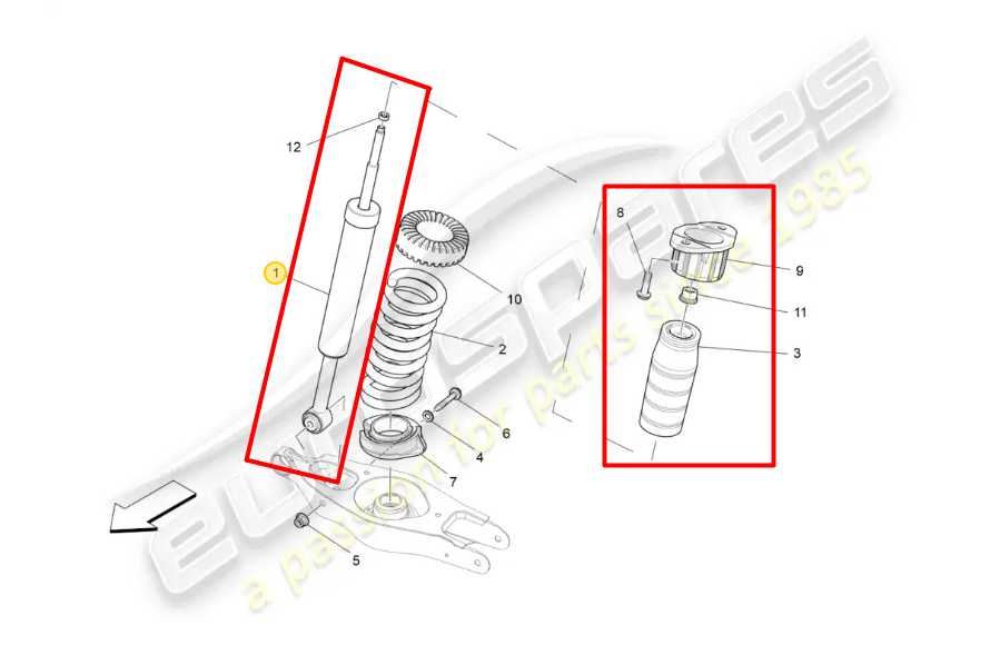 2017-2021 Maserati Ghibli 3.0L RWD Rear Driver Left Side Shock Strut Absorber - Alshned Auto Parts