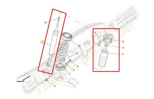 2017-2021 Maserati Ghibli 3.0L RWD Rear Driver Left Side Shock Strut Absorber - Alshned Auto Parts