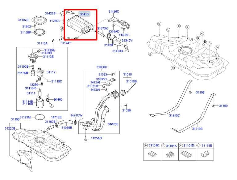 11-17 Hyundai Veloster 1.6L Fuel Vapor Evaporator Emission Canister 31410-2V500 - Alshned Auto Parts