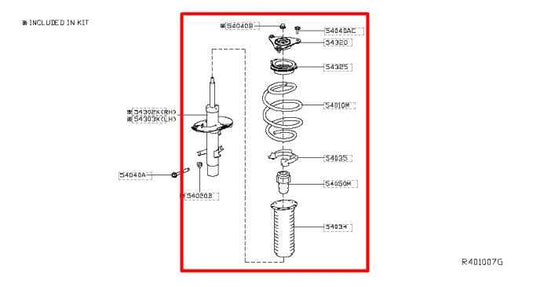 2019-2024 Nissan Altima FR Left Driver Side Shock Strut Absorber E4303-6CA0A OEM - Alshned Auto Parts