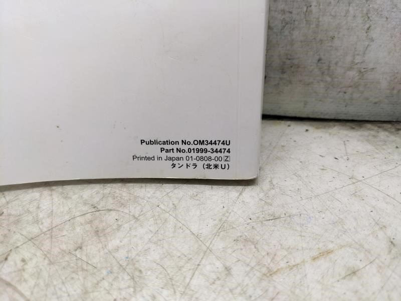 2009 Toyota Tundra Owners Manual Only OM34474U 01999-34474 OEM - Alshned Auto Parts