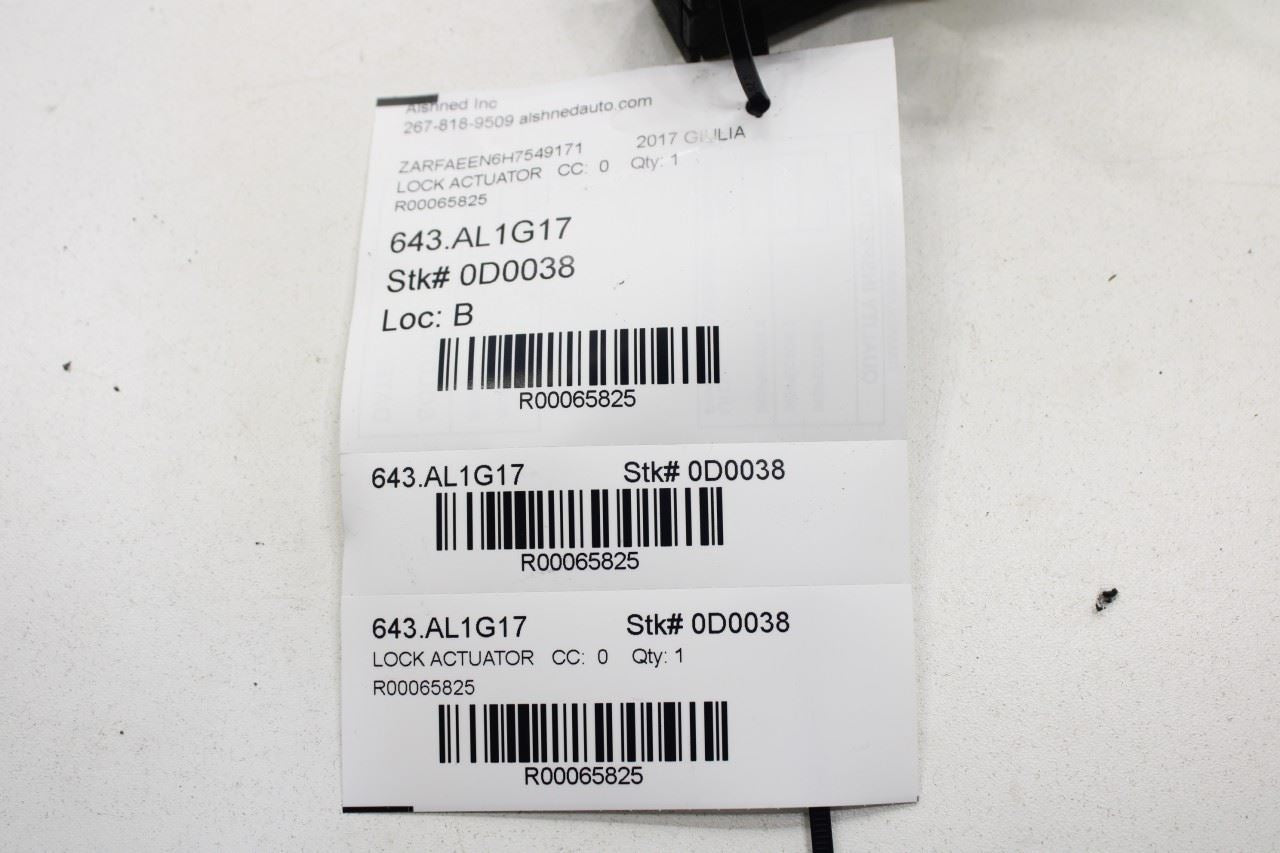2017-2023 Alfa Romeo Giulia Ti AWD Front Right Door Lock Latch Actuator 50536542 - Alshned Auto Parts