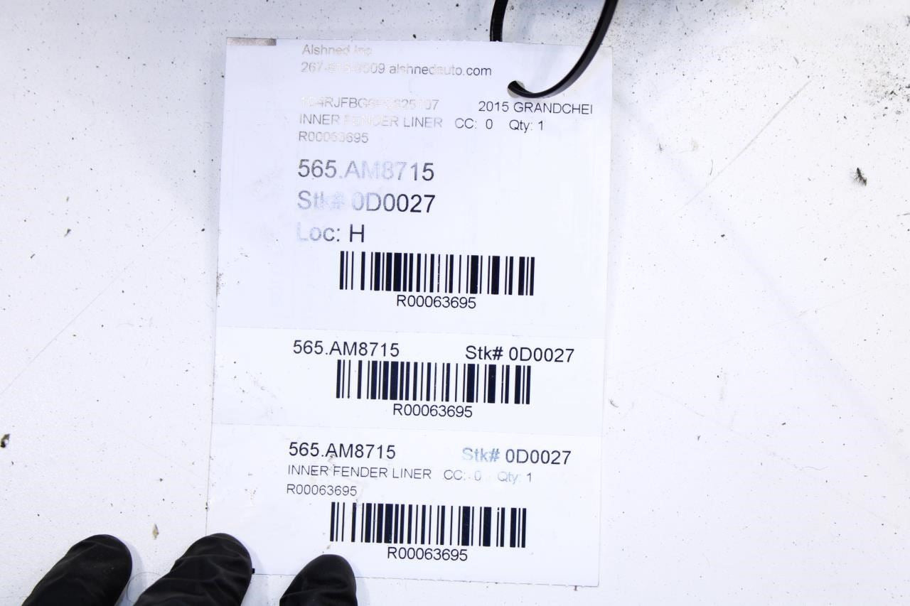 11-2021 Jeep Grand Cherokee Rear Left Wheelhouse Liner Splash Shield 57010711AK - Alshned Auto Parts