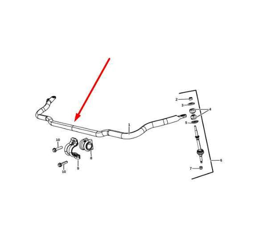 2011-2018 Ram 1500 Front Anti Sway Bar Stabilizer Bar 05154683AC OEM - Alshned Auto Parts