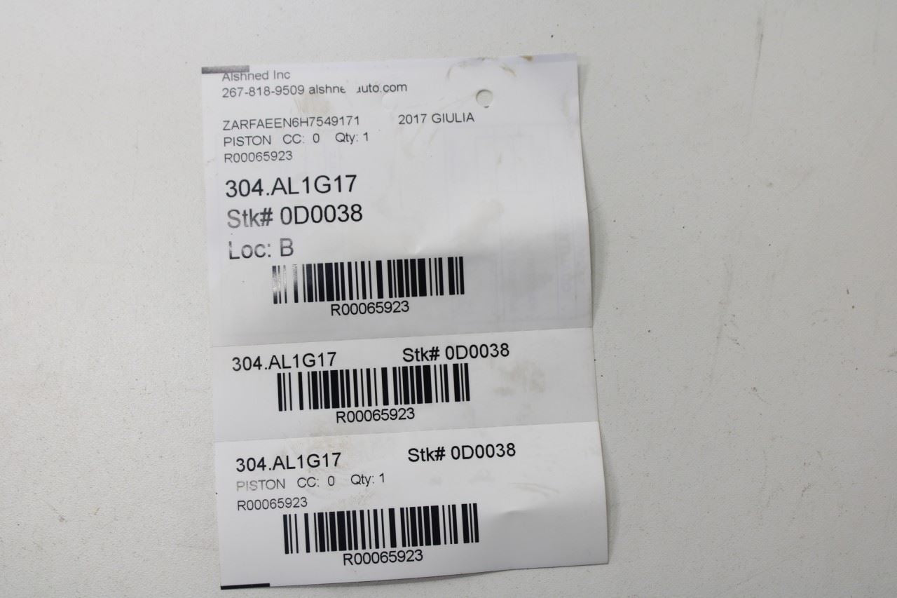 2017-22 Alfa Romeo Giulia Ti 2.0L AWD Engine Piston 4 w/ Connecting Rod 50052788 - Alshned Auto Parts