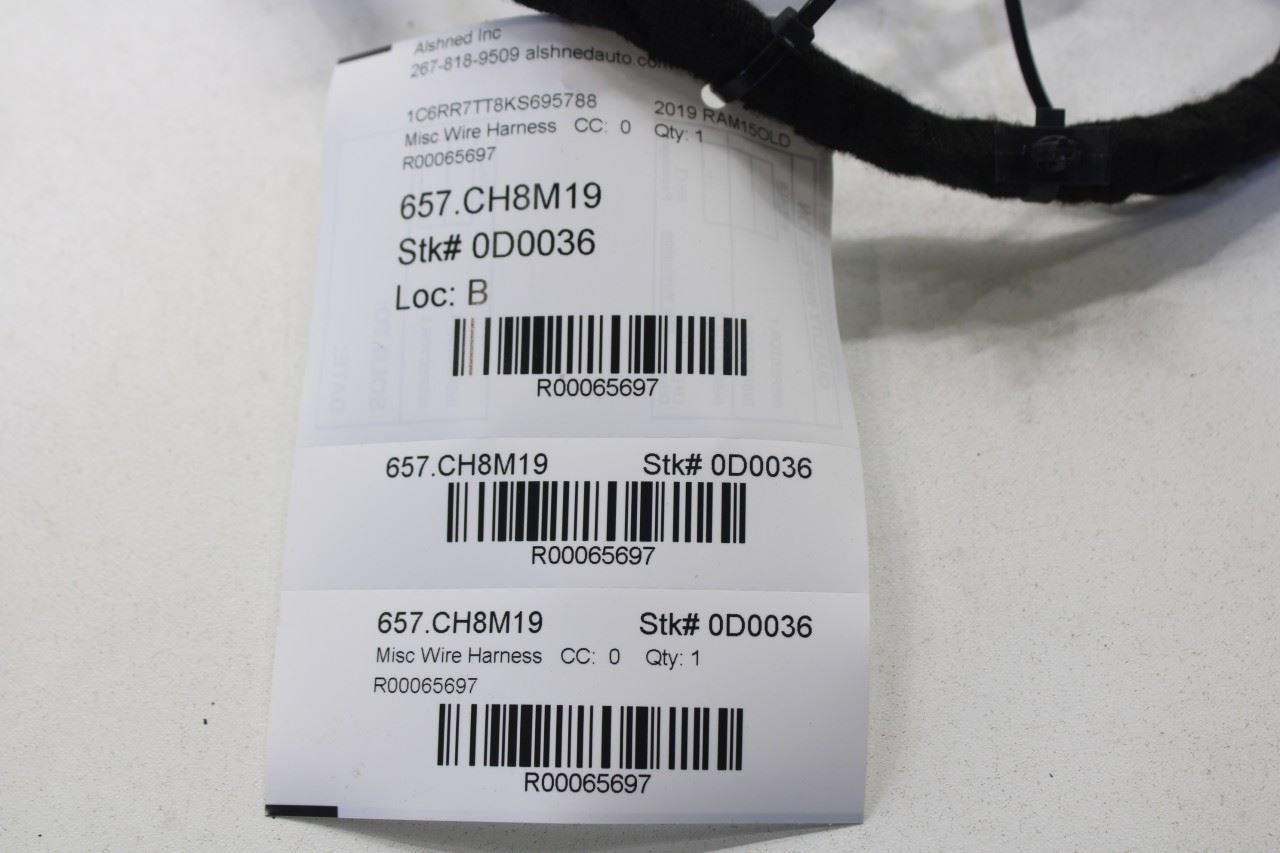 2018-20 Ram 1500 Classic Crew Cab Front Left Driver Door Wire Harness 68365303AB - Alshned Auto Parts