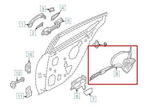 2018-2024 Nissan Altima SL Rear RH Side Door Lock Latch Actuator 82500-6CA0B OEM - Alshned Auto Parts