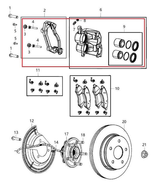 2014-2024 RAM 1500 Classic Express Front RH and LH Disc Brake Caliper 68157610AA - Alshned Auto Parts