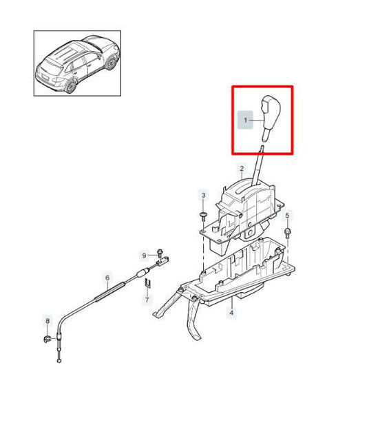 2011-18 Porsche Cayenne Platinum 3.6L Auto Transmission Gear Shifter Lever Knob - Alshned Auto Parts