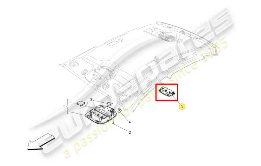 17-21 Maserati Ghibli 3.0L RWD Rear Roof Headliner Dome Light Lamp 670110916 OEM - Alshned Auto Parts