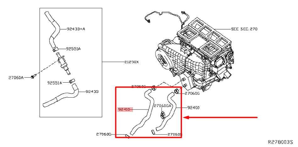 2014-2019 Infiniti QX60 HVAC Heater Inlet & Outlet Hose Tube 92410-3JA0A OEM - Alshned Auto Parts