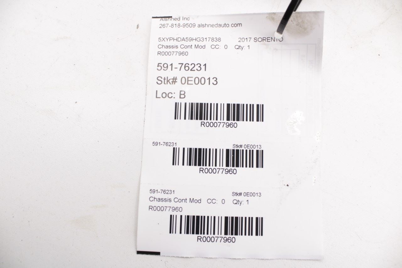 2016-2018 Kia Sorento EX Air Bag SRS Restraints Computer Control Module 95910-C6000 OEM - Alshned Auto Parts