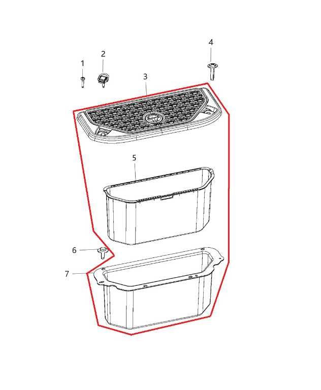 2019-26 RAM 1500 Big Horn Rear Under Seat Floor Storage Tray Set 68268035AB OEM - Alshned Auto Parts