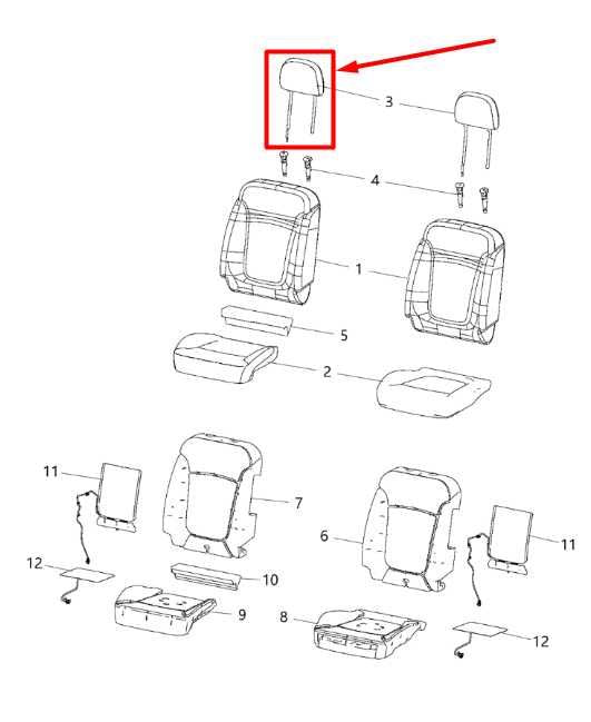 2016-2018 Jeep Renegade Front Left or Right Side Seat Headrest 6DC43LXHAA OEM - Alshned Auto Parts