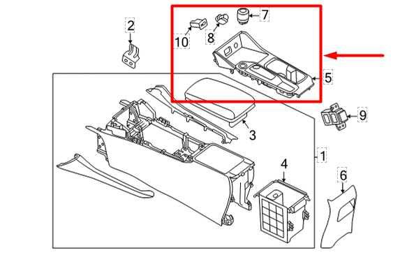 2020-2023 Nissan Sentra Center Console Cover Trim w/ Ignition Button 96941-6LB2A - Alshned Auto Parts