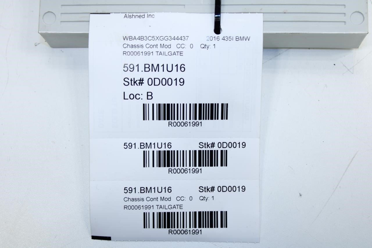 2015-2016 BMW 435I Gran Coupe xDrive RR Trunk Decklid Function Control Module - Alshned Auto Parts