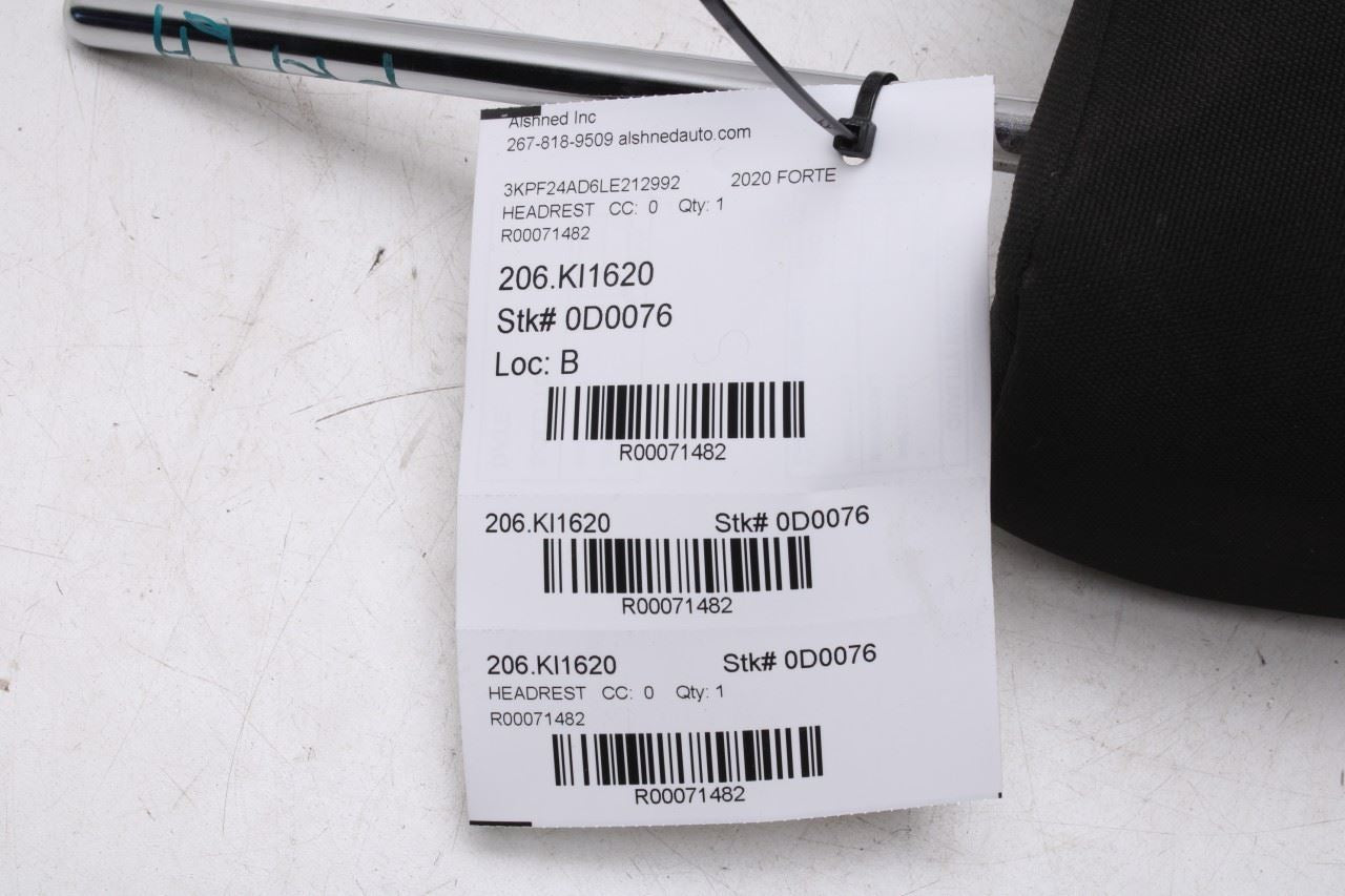 19-21 Kia Forte LXS Front Seat Driver LH Side Headrest Cloth 88700-M7000B4P OEM - Alshned Auto Parts