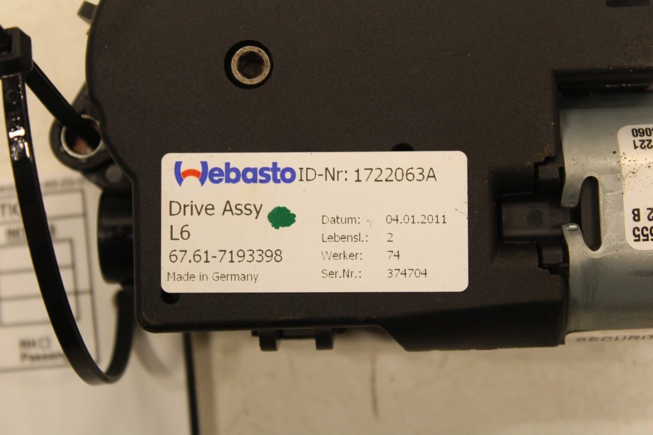 2010-2015 BMW 750Li xDrive Sunroof Sun Roof Motor 67617316535 OEM - Alshned Auto Parts