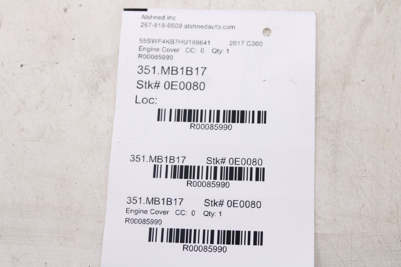 2015-2018 Mercedes-Benz C 300 4Matic Engine Appearance Motor Cover 274010670713
