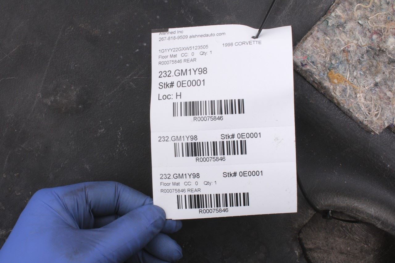 1997-04 Chevrolet Corvette Rear Trunk Compartment Cargo Floor Carpet Cover Panel - Alshned Auto Parts