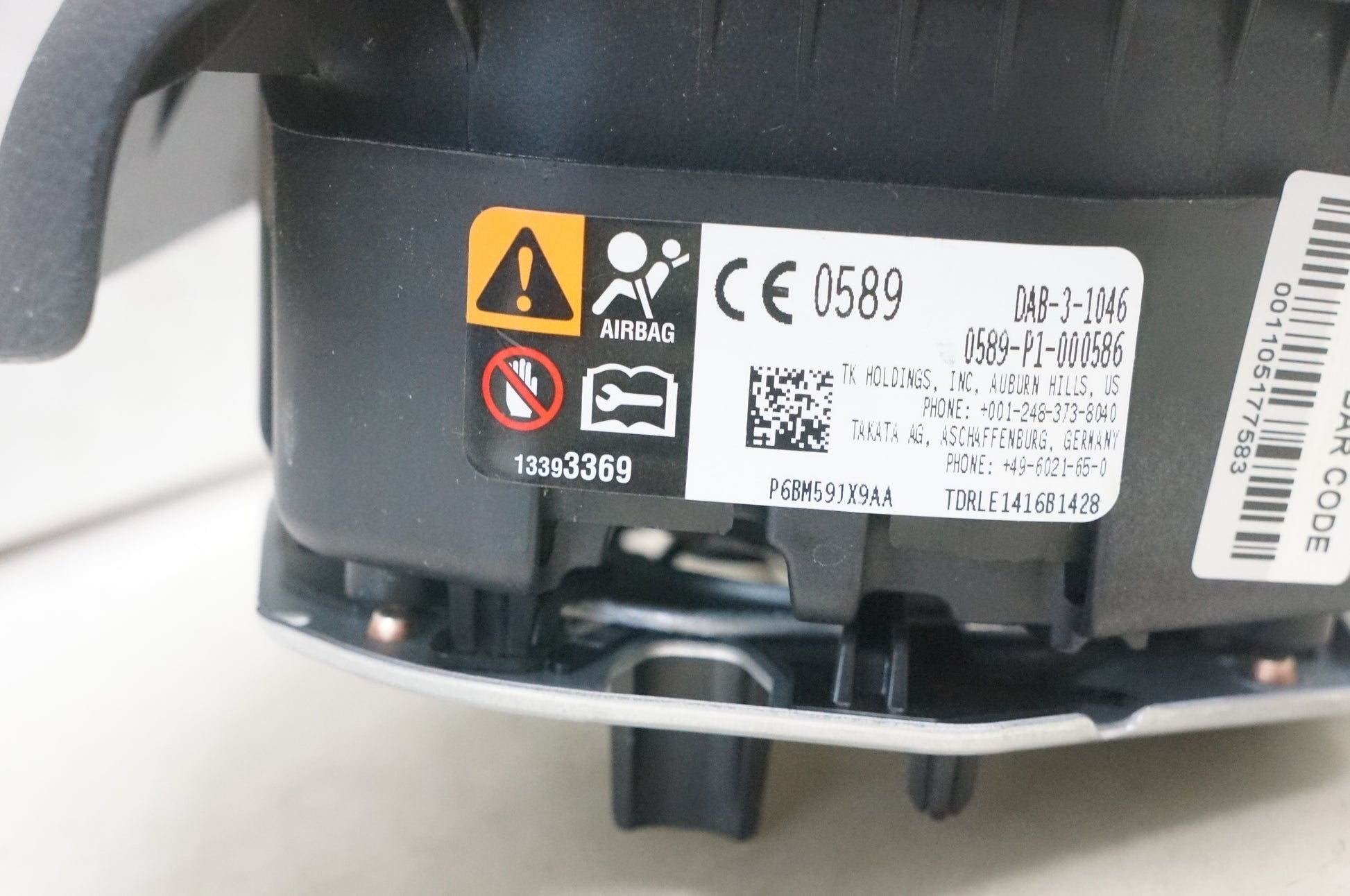 2014-2018 Jeep Grand Cherokee Left Driver Steering Wheel Air Bag 6BM591X9AA OEM - Alshned Auto Parts