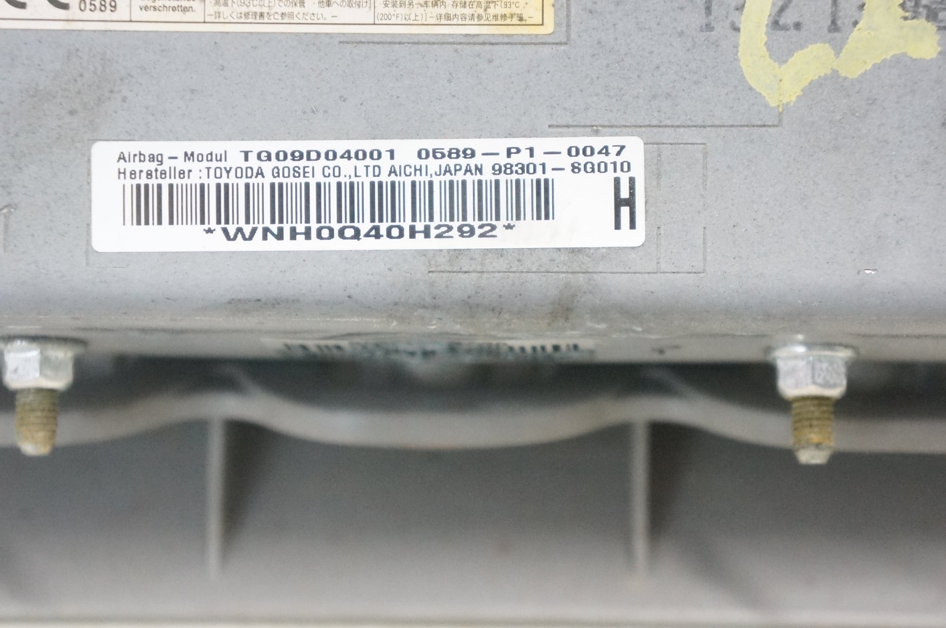 2014-2018 Subaru Forester Front Left Lower Dash Knee Airbag 98301SG010LL OEM - Alshned Auto Parts