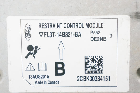 2015-2016 Ford F150 Air bag SRS Restraints Control Module FL3T-14B321-BA OEM - Alshned Auto Parts