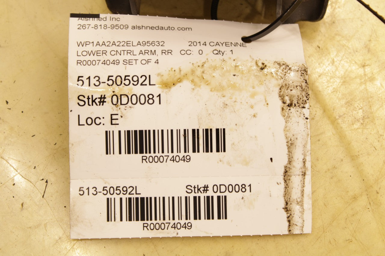 2011-18 Porsche Cayenne Platinum AWD Rear Suspension Left Control Arm Set *ReaD* - Alshned Auto Parts