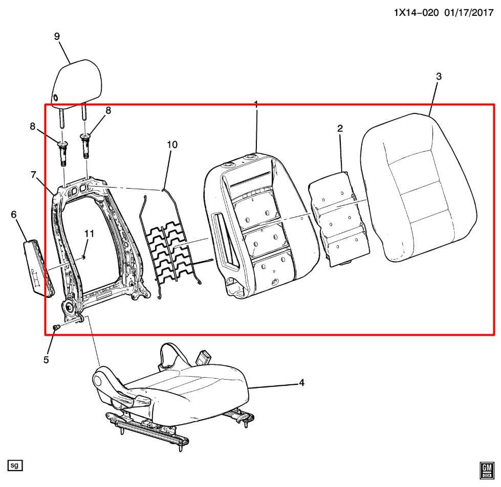 18-21 Chevrolet Equinox LT FWD Front Passenger Right Side Backrest Upper Cushion - Alshned Auto Parts